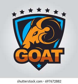 Mountain goat logo design template