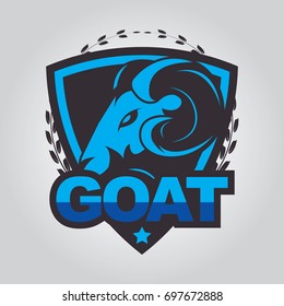 Mountain goat logo design template