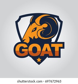 Mountain goat logo design template