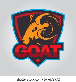Mountain goat logo design template