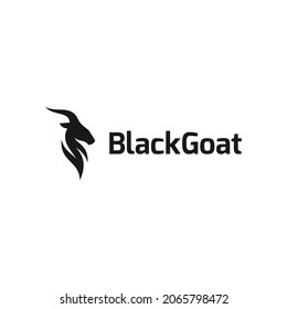 mountain goat logo design vector. logo template