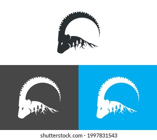 Mountain goat logo icon template
