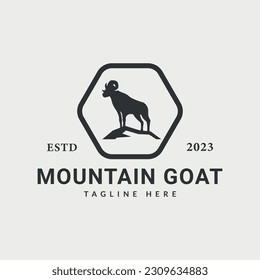 mountain goat logo icon vector illustration