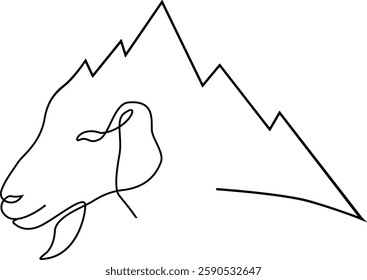mountain goat logo, icon and vector template