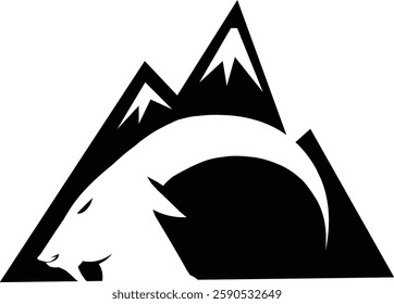 mountain goat logo, icon and vector template