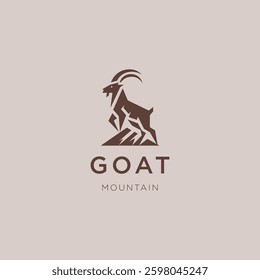 Mountain Goat Logo – A strong mountain goat logo symbolizing endurance and agility.