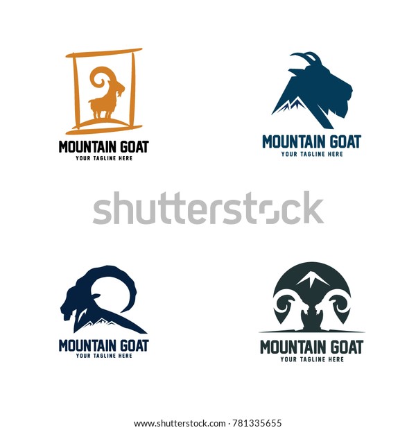 Mountain Goat Logo Vector Stock Vector Royalty Free 781335655