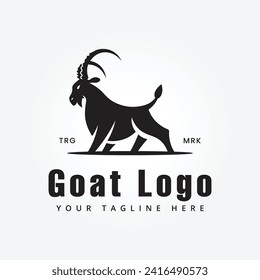 mountain goat logo vector illustration design