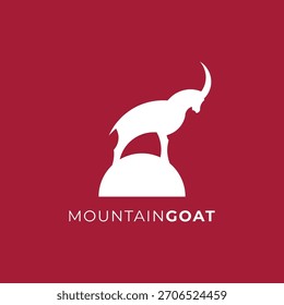 Ilustração do vetor do logotipo de cabra de montanha