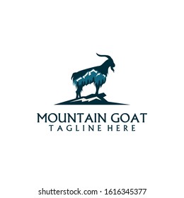 Mountain Goat Logo Vector Template