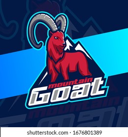 mountain goat mascot logo design character