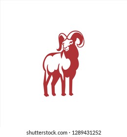 Mountain Goat Sheep Logo Silhouette Stock Vector (Royalty Free ...