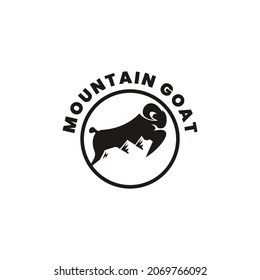mountain goat simple logo design