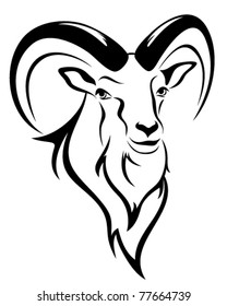 mountain goat vector illustration