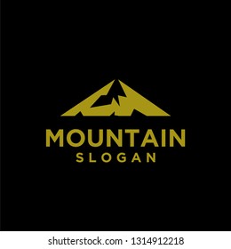 mountain gold black logo icon designs vector