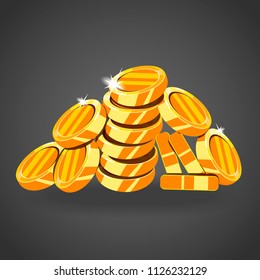 A mountain of gold coins.
