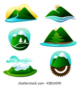 mountain graphic elements