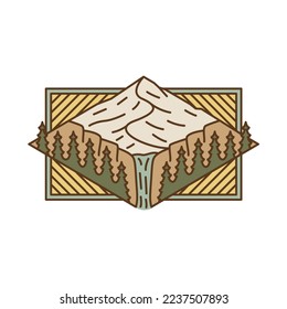 Mountain graphic illustration vector art t-shirt design