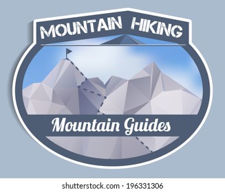 Mountain Guides sticker - polygonal