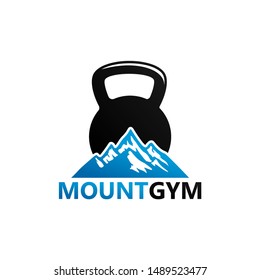 Mountain Gym Logo Template Design Vector, Emblem, Design Concept, Creative Symbol, Icon