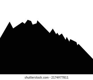 Mountain Hand Drawn Silhouette Line Art Stock Vector (Royalty Free ...