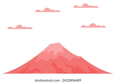 Mountain Hand Drawn Spring Sticker Design