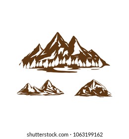 MOUNTAIN HANDDRAWN SET
