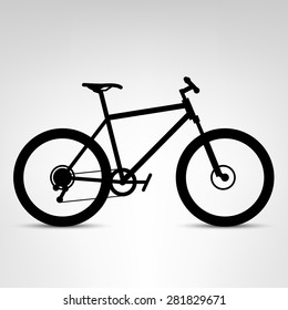 Mountain hardtail bicycle. Vector illustration.