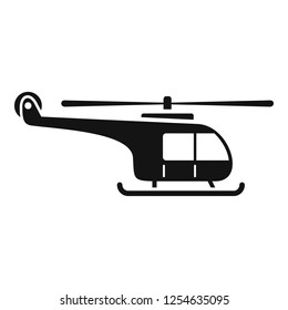 Mountain helicopter icon. Simple illustration of mountain helicopter vector icon for web design isolated on white background