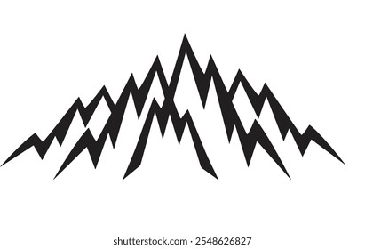 Icono del Vector del logotipo de la caminata de la montaña 
