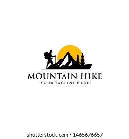 Mountain Hike Logo Vector Template