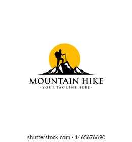 Mountain Hike Logo Vector Template