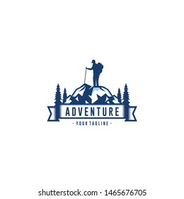 Mountain Hike Logo Vector Template