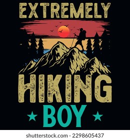 Mountain hiking adventure graphics tshirt design 