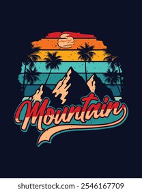 Mountain hiking adventure t shirt design