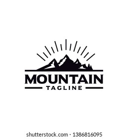  Mountain for Hiking Adventure Traveling logo design vector stock inspiration
