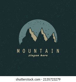Mountain hiking club logo, Premium Illustration.