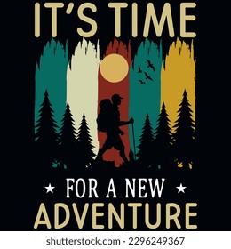 Mountain hiking graphics tshirt design vector design 