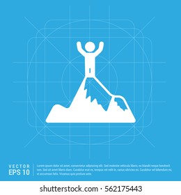 Mountain Hiking Icon