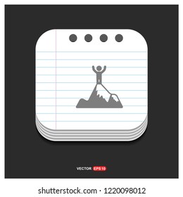 Mountain Hiking Icon - Free vector icon
