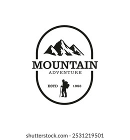 Ilustración de Plantilla de Vector de logotipo de montaña