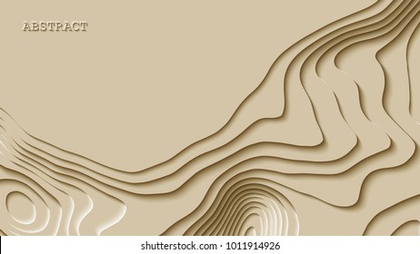 Mountain hiking. Map line of topography. Vector abstract topographic map concept with space for your copy. 3D Cartography concep background. Map mockup infographics. World map Template. Wavy backdrop