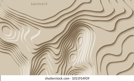 Mountain hiking. Map line of topography. Vector abstract topographic map concept with space for your copy. 3D Cartography concep background. Map mockup infographics. World map Template. Wavy backdrop