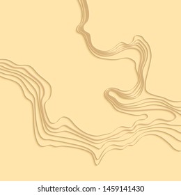 Mountain hiking. Map line of topography. Vector abstract topographic map concept with space for your copy. 3D Cartography concep background. Map mockup infographics. Sale background. Wavy backdrop