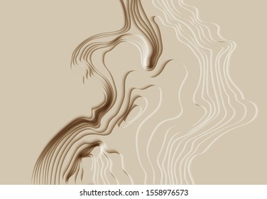 Mountain hiking. Map line of topography. Vector abstract topographic map concept with space for your copy. 3D Cartography concep background. Map mockup infographics. Sale background.  Wavy backdrop