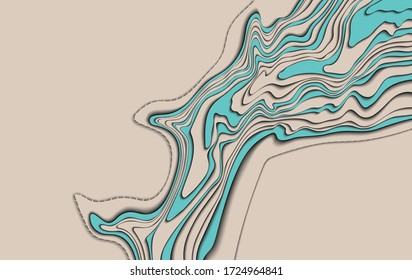 Mountain hiking. Map line of topography. Vector abstract topographic map concept with space for your copy. 3D Cartography concept background. Map mockup infographics. World map Template. Wavy backdrop