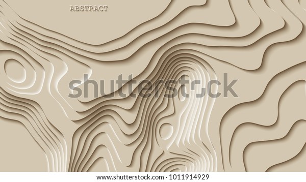 Mountain hiking. Map line of topography. Vector\
abstract topographic map concept with space for your copy. 3D\
Cartography concep background. Map mockup infographics. World map\
Template. Wavy\
backdrop