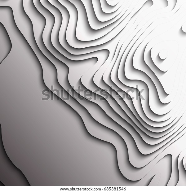 Mountain Hiking Map Line Topography Vector Stock Vector (Royalty Free ...