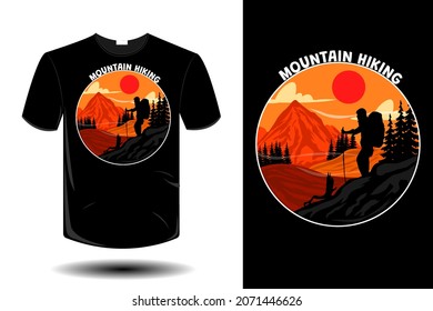 Mountain Hiking Mockup Retro Vintage Design