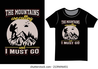 Mountain Hiking t shirt design. Gift t shirt design.